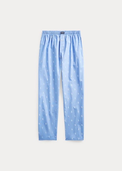 Pantalones De Pijama Polo Ralph Lauren Hombre Azules / Blancos - Signature Pony - VMCYW9475